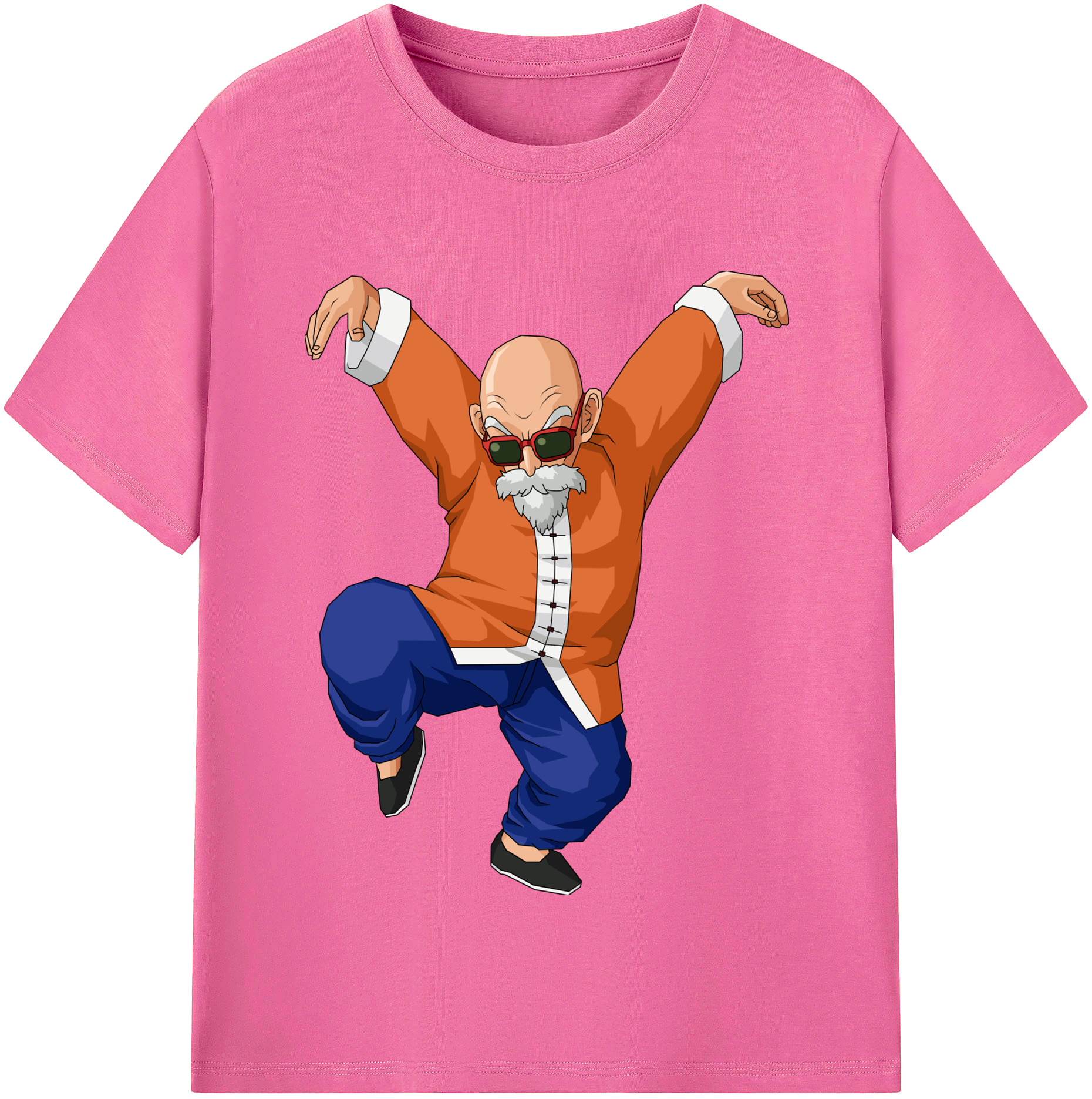 （画像用） ドラゴンボール 亀仙人（かめせんにん） DRAGON BALL Master Roshi Kame Sennin レディースカジュアルプリントTシャツ（綿100％）